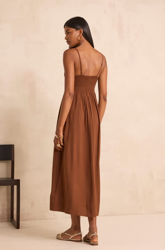 Cotton strap crochet dress MAELINE;${refinementColor}