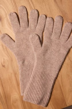 Gants en cachemire taupe clair GLOVE;${refinementColor}