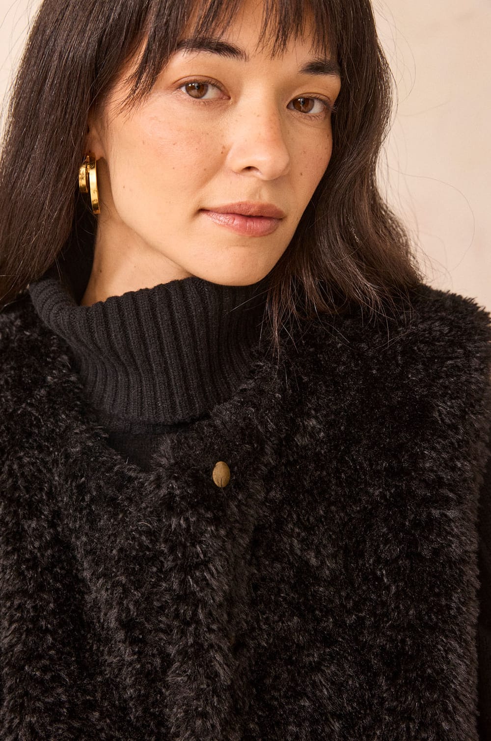 BROOKLYN faux fur jacket;${refinementColor}