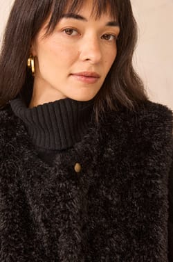 BROOKLYN faux fur jacket;${refinementColor}