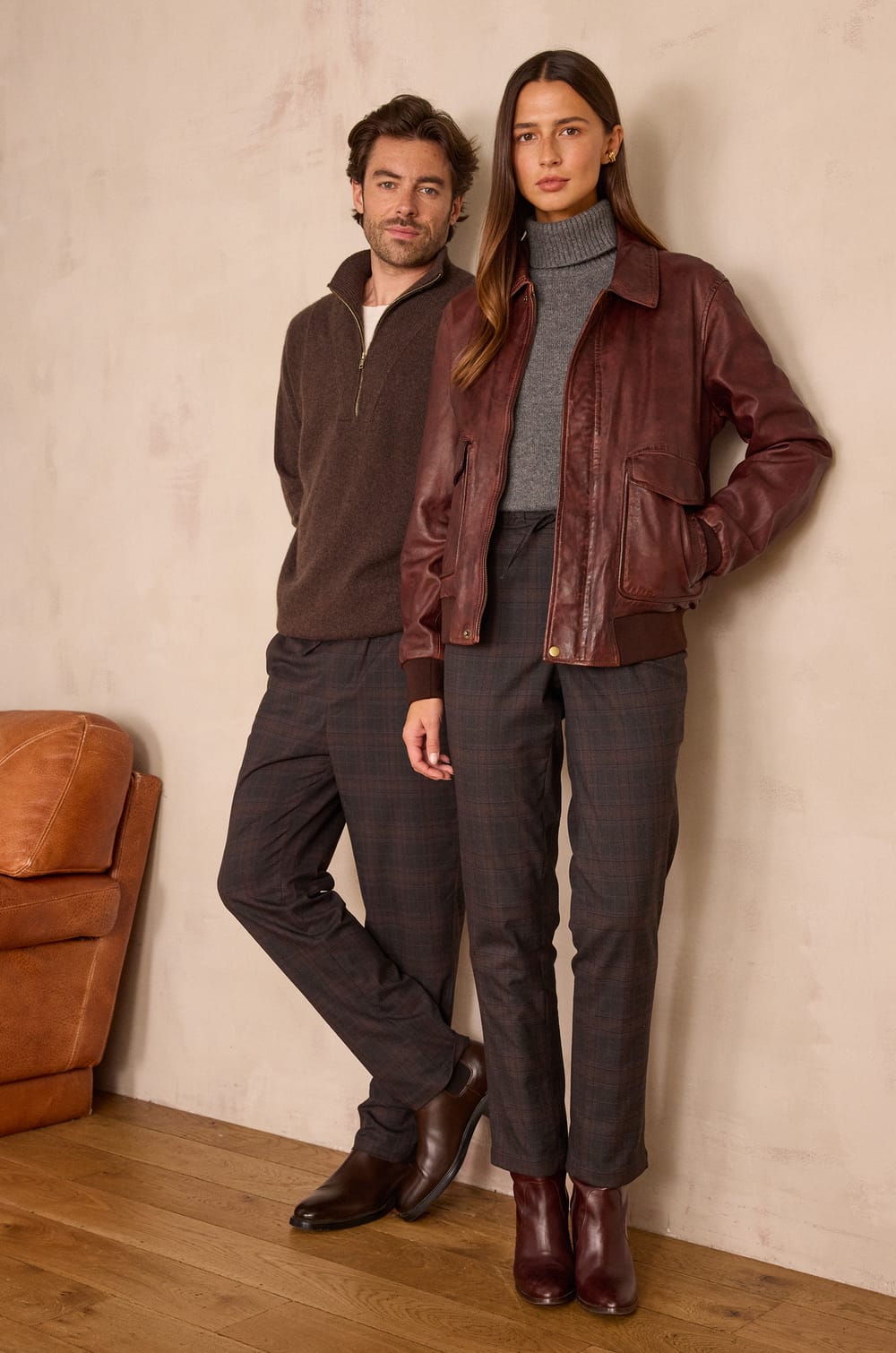 Pantalon &agrave; carreaux unisexe CHARMANT;${refinementColor}