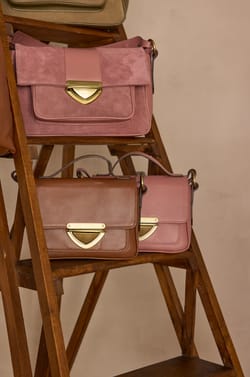 Sac en cuir velours GASTON;${refinementColor}