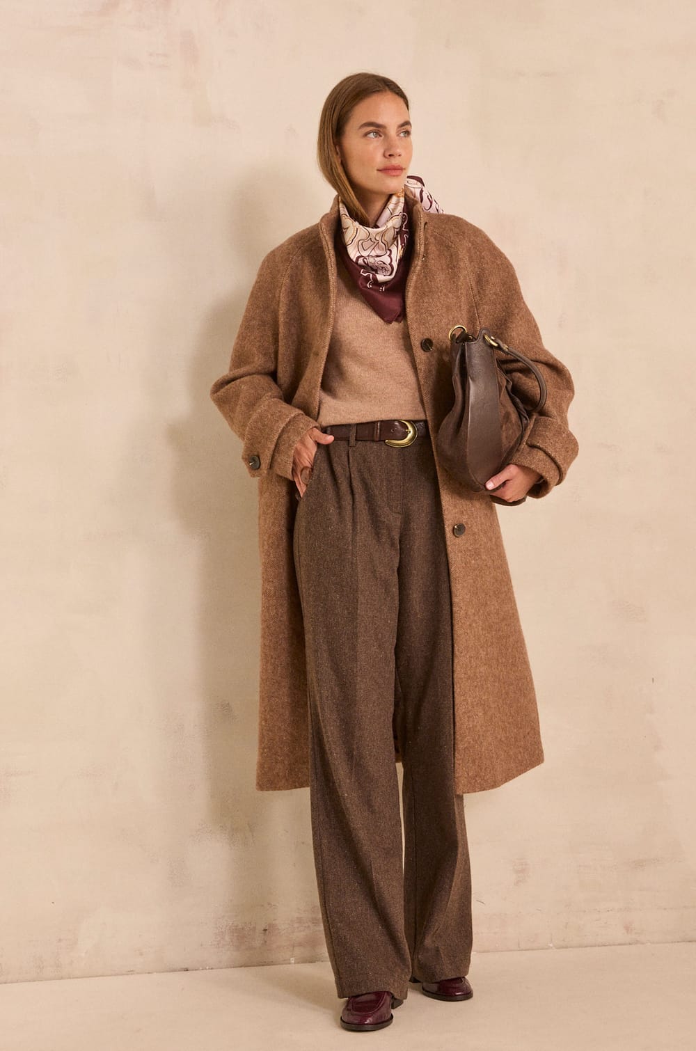 DUKE mixed wool coat;${refinementColor}