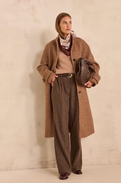 DUKE mixed wool coat;${refinementColor}