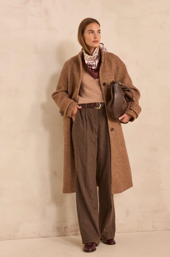 DUKE mixed wool coat;${refinementColor}