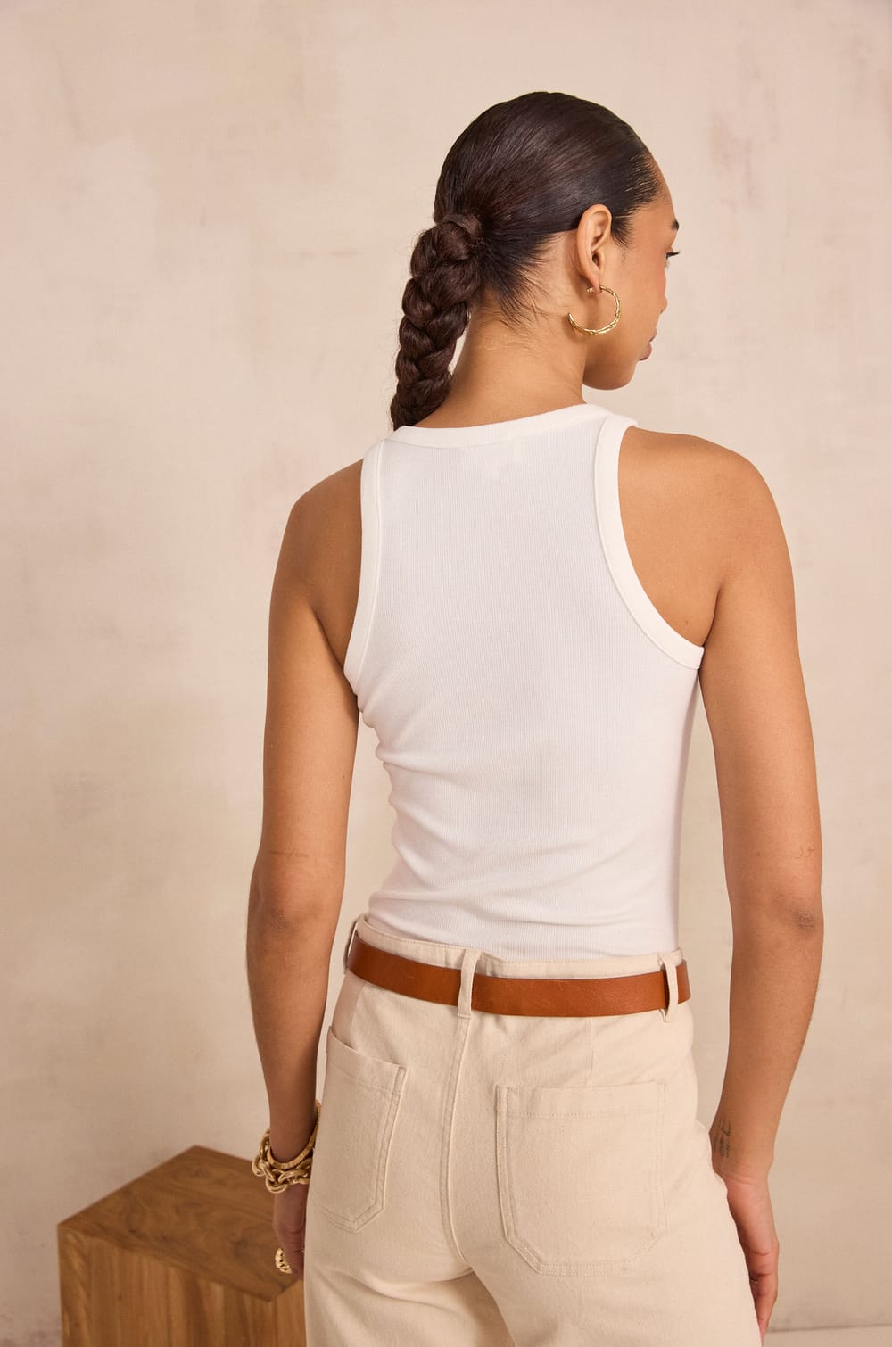 LEOPOLD round neck tank top;${refinementColor}