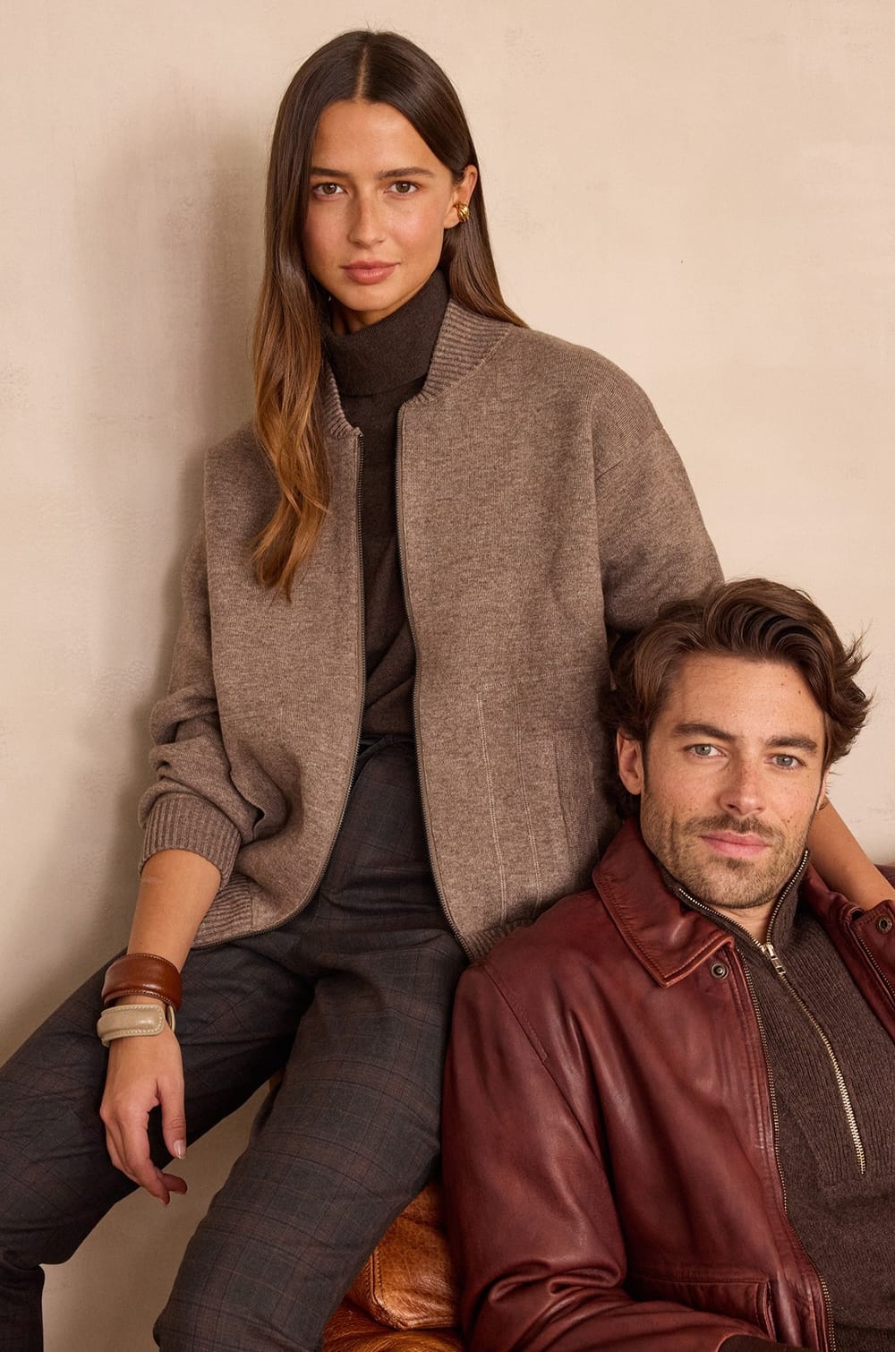 BAROUDEUR unisex bomber jacket in wool;${refinementColor}