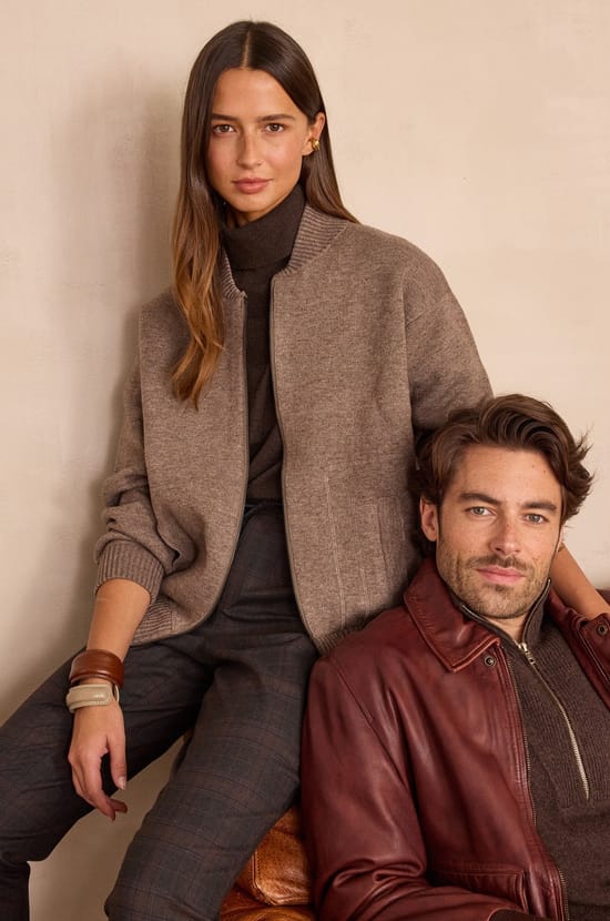 BAROUDEUR unisex bomber jacket in wool;${refinementColor}