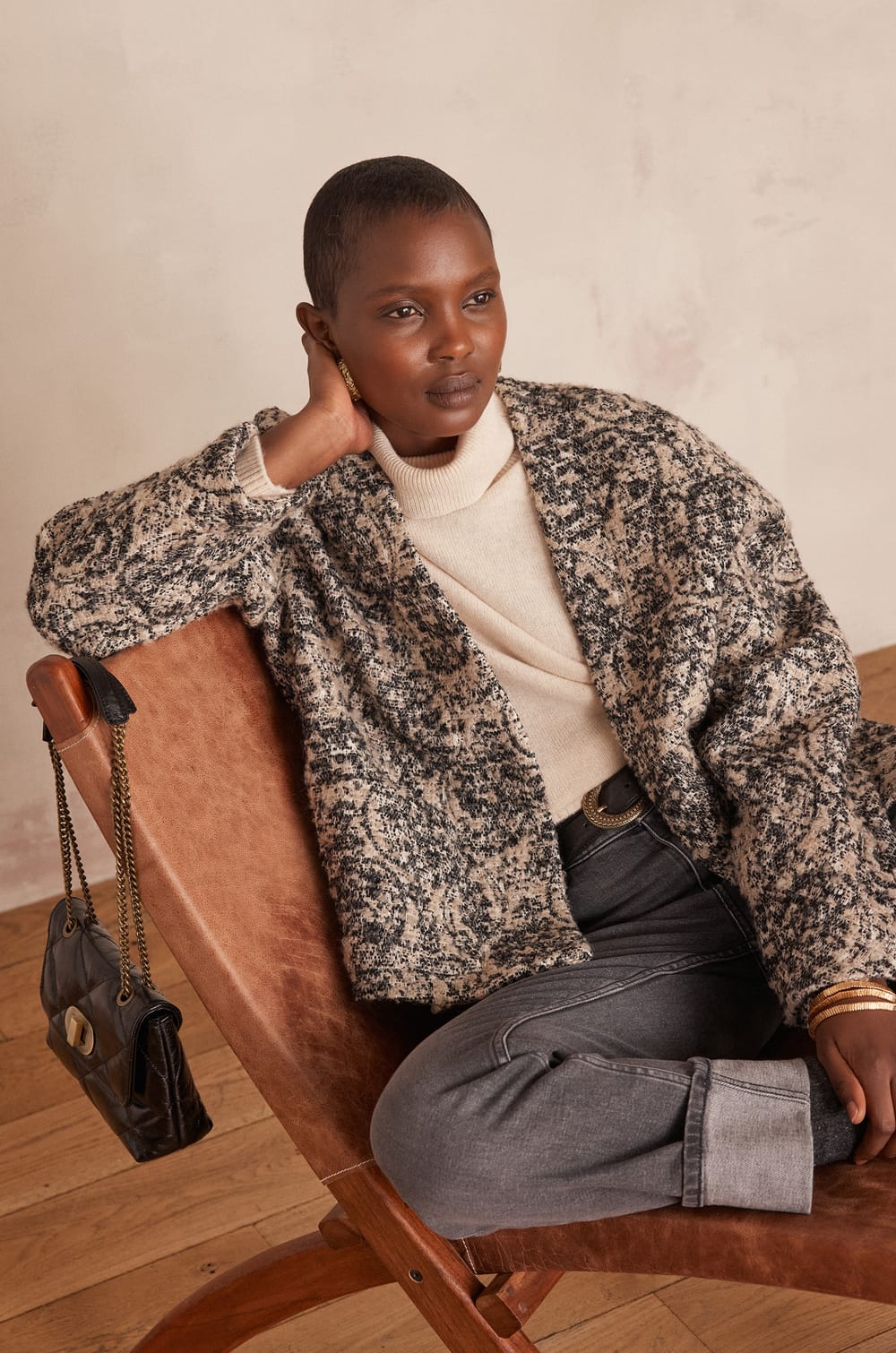 CELESTIN 100% wool turtleneck jumper;${refinementColor}