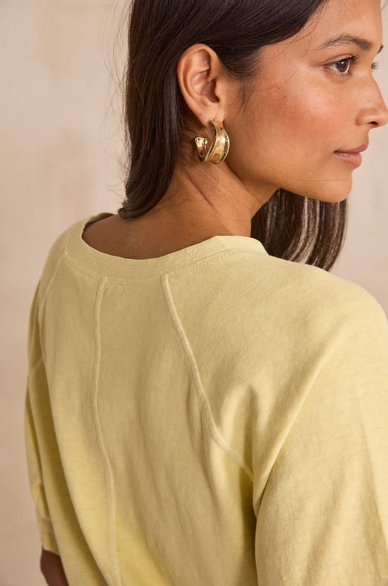 T-shirt manches courtes en chanvre et coton LIGHT;${refinementColor}