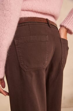Wide cotton blend trousers MAE;${refinementColor}