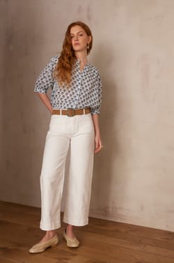 Pantalon large en coton LEA;${refinementColor}