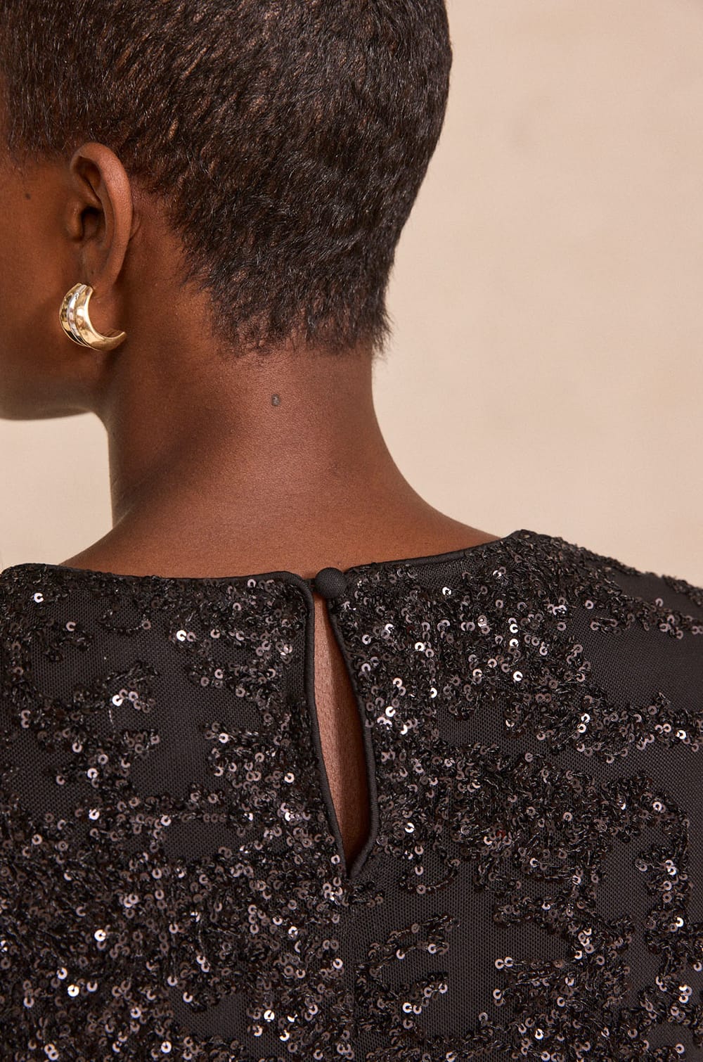 Embroidered sequin dress PARADIS;${refinementColor}