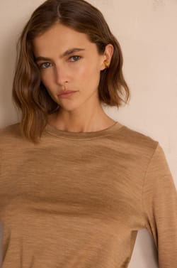 FAUSTINE T-shirt in 100% wool;${refinementColor}
