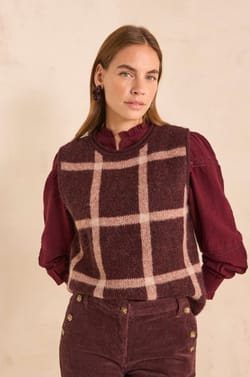 Sleeveless pullover in alpaca and blended wool ADRIEN;${refinementColor}