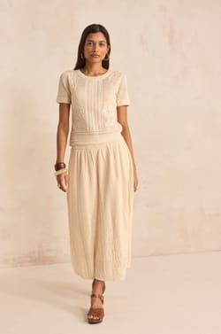 Crocheted mesh skirt 100% cotton OSLO;${refinementColor}