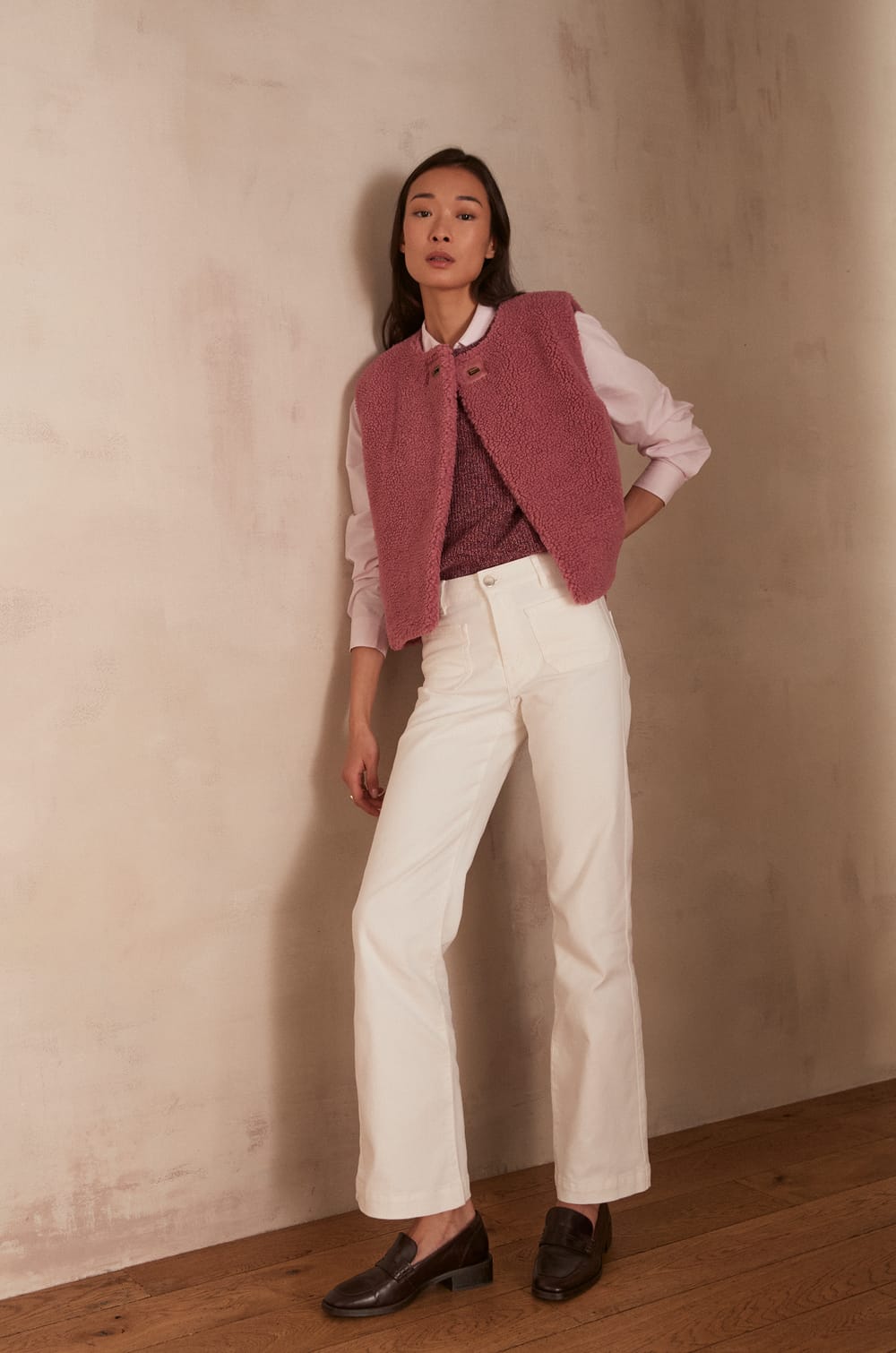 Pull sans manches en laine LEROY;${refinementColor}