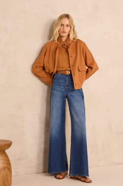 Short sleeve cotton blend AMANDA sweater;${refinementColor}