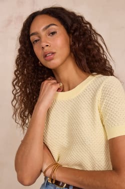 Short sleeve PATRIZIA sweater;${refinementColor}