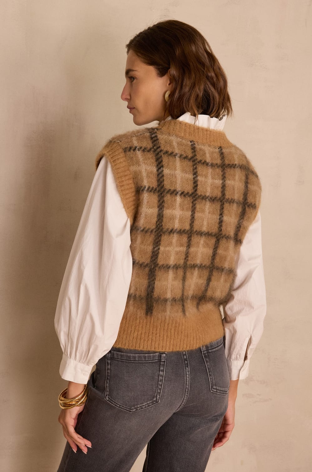 Pull sans manches BLONDIE en alpaga;${refinementColor}