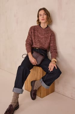 Chemise &agrave; fines rayures iris&eacute;es DONIA;${refinementColor}