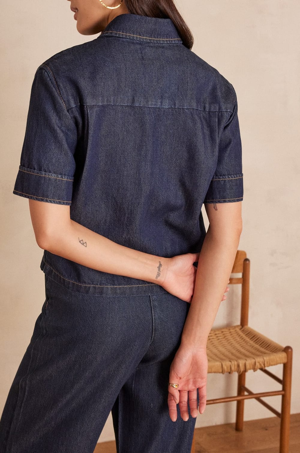 Chemise SIDO en jean;${refinementColor}