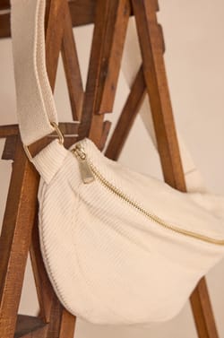 Sac banane GELINA en coton velours;${refinementColor}