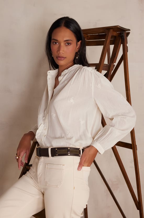 Blouse SANDRA en coton;${refinementColor}