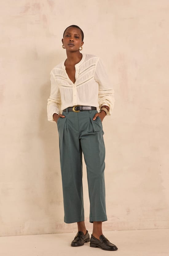 Pantalon coton m&eacute;lang&eacute; lana p balloon;${refinementColor}