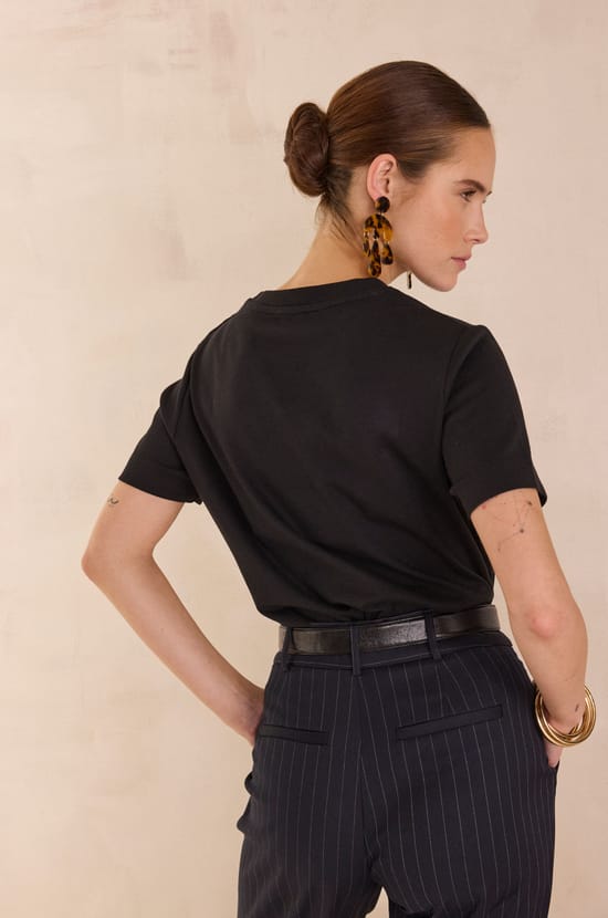 Short-sleeved 100% cotton T-shirt LENI;${refinementColor}