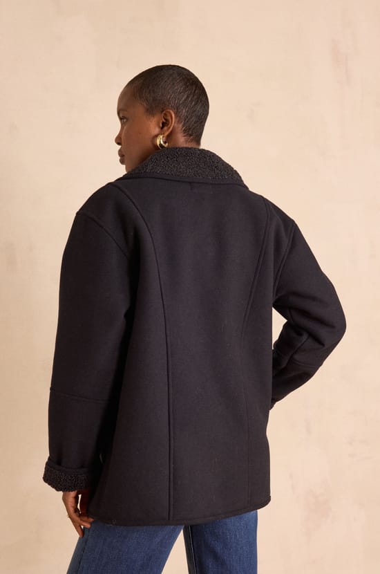 DEBBIE faux shearling coat;${refinementColor}