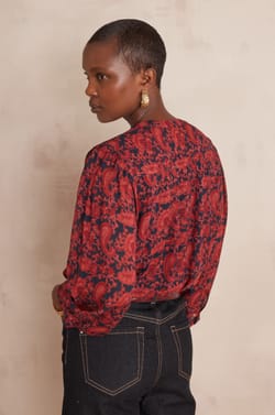 DIANE floral print Blouse;${refinementColor}