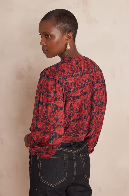 DIANE floral print Blouse;${refinementColor}