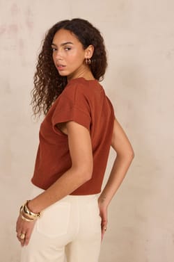 Short sleeve cotton T-shirt LYS;${refinementColor}