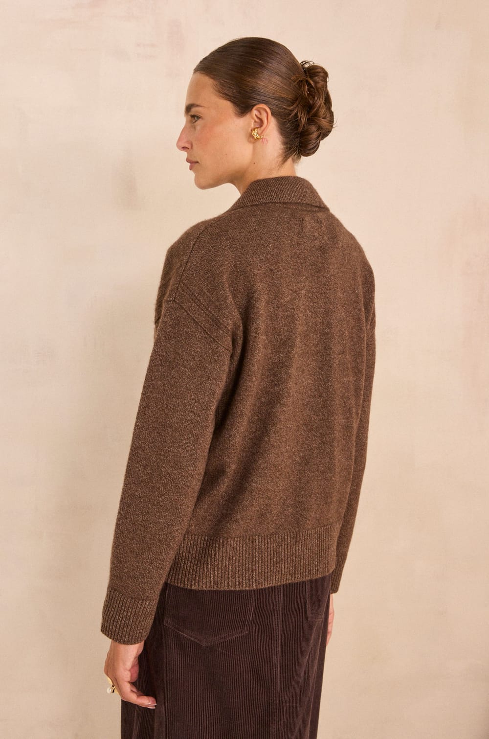 Long sleeve pull in mixed wool and yak ANDY;${refinementColor}