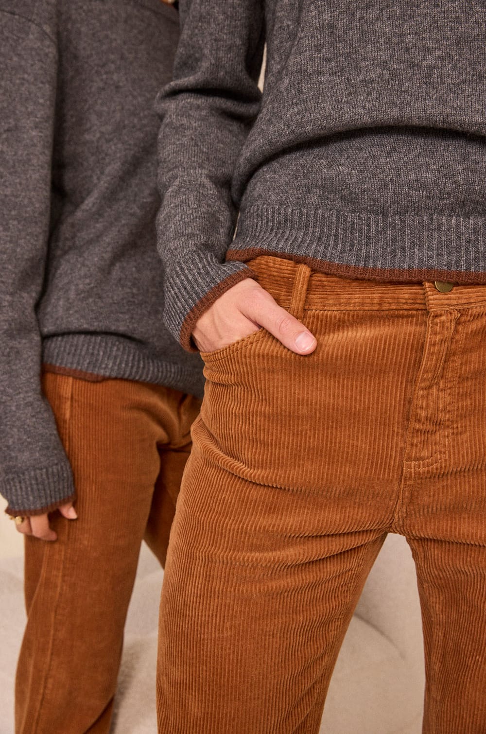 Unisex wide corduroy pants ROMANTIC;${refinementColor}
