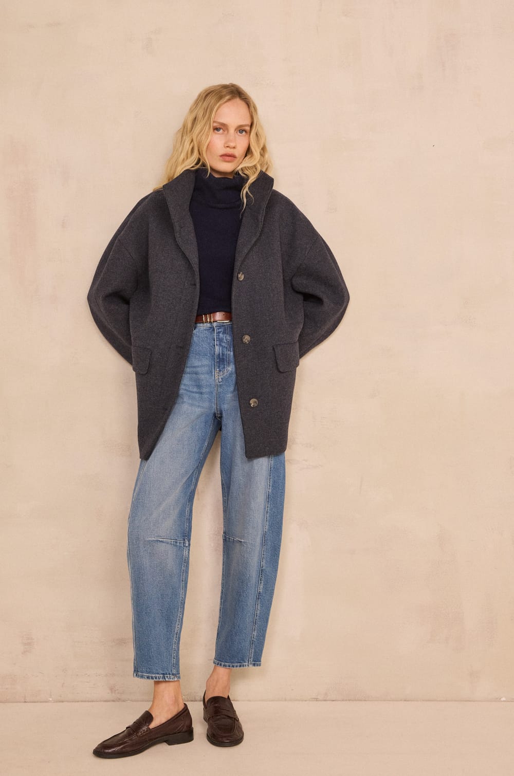 CELIA blend wool coat;${refinementColor}