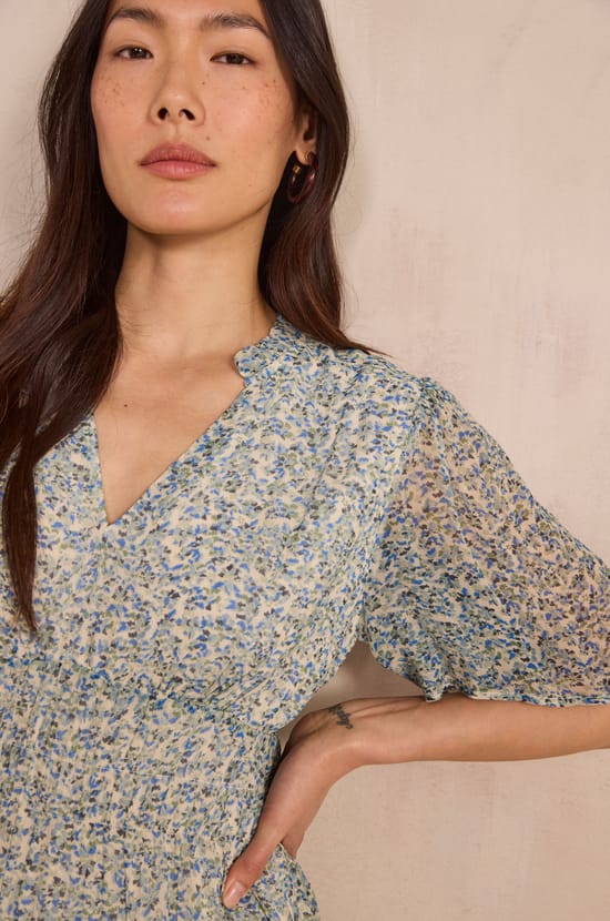 Short dress with BALMANA print;${refinementColor}