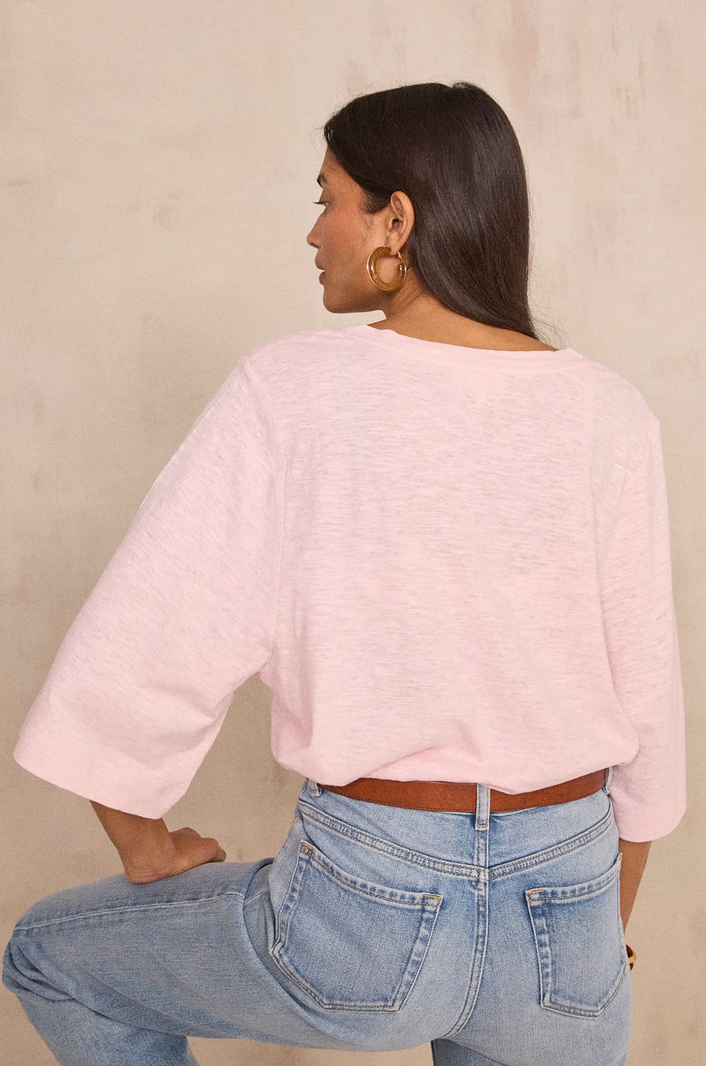 3/4 Sleeve Tshirt LIANA;${refinementColor}