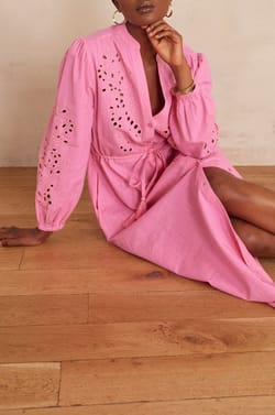 Robe longue LIVE en coton;${refinementColor}