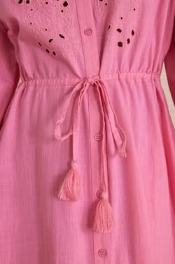 Robe longue LIVE en coton;${refinementColor}