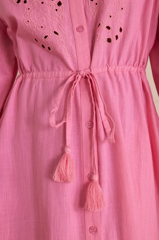 Robe longue LIVE en coton;${refinementColor}