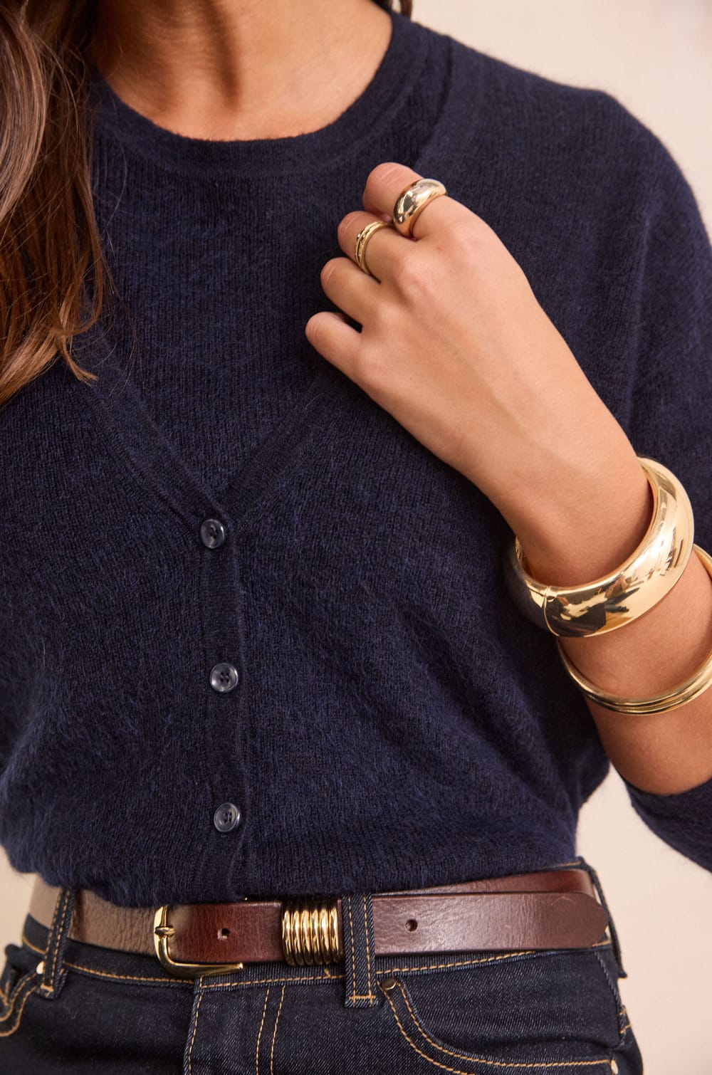 Mohair and wool cardigan PAOLO;${refinementColor}