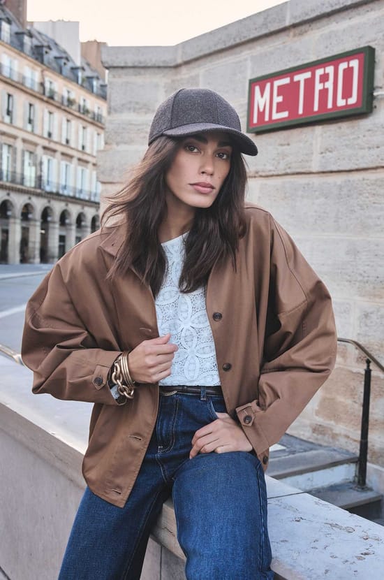 CARMEN long sleeve cotton blend parka;${refinementColor}