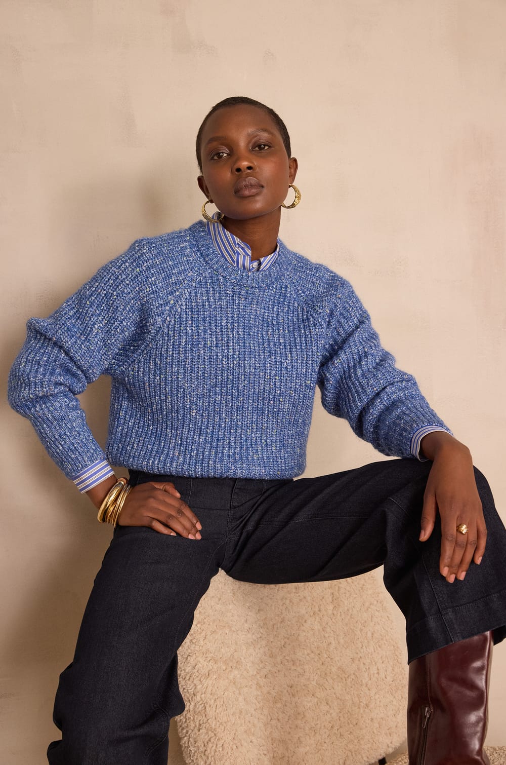 BULLE ribbed jumper;${refinementColor}