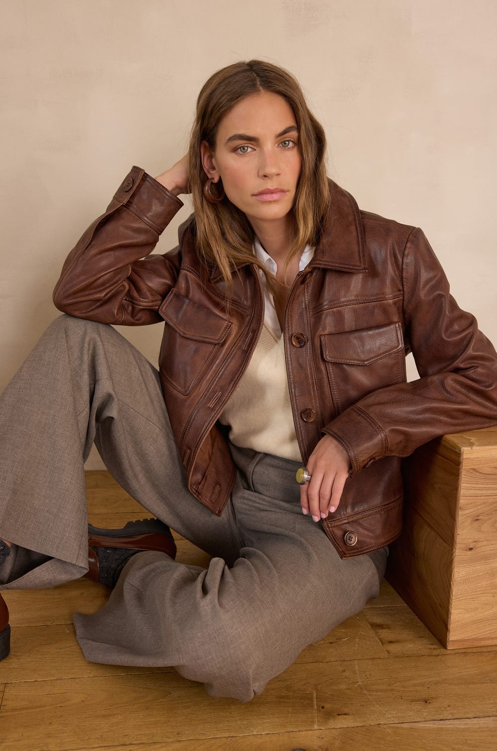 FERGUSON wool trousers;${refinementColor}