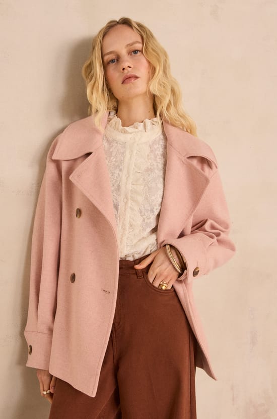 Manteau en laine m&eacute;lang&eacute; CAMERON;${refinementColor}
