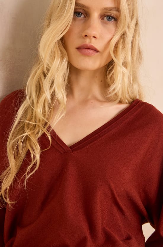 Pull &agrave; manches 3/4 chauve-souris AUXANE;${refinementColor}