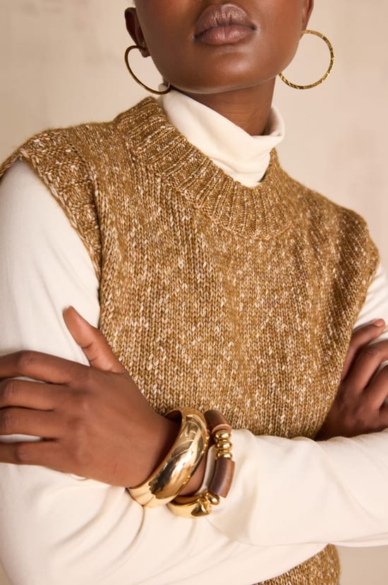 BOSTON sleeveless jumper;${refinementColor}