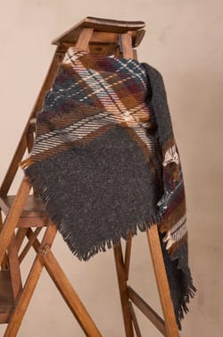 &Eacute;charpe anthracite en laine m&eacute;lang&eacute;e RAPHAEL;${refinementColor}